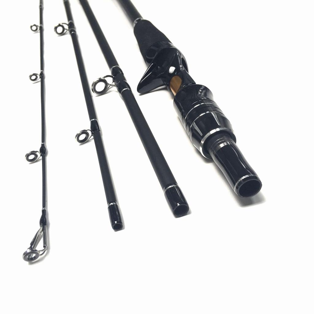 EVA 6ft Bait Pack Rod 4 Pieces Spinning Rod Bait Bass Rod Travel Rod Rockfish Trout Rod (1.8m) (M) Rod)