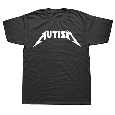 Autismus Metal Rock Meme T-Shirt Männer Frauen Mode Hip Hop Kurzarm Übergroße T-Shirts Sommer Sport Lose T-Shirt Tops