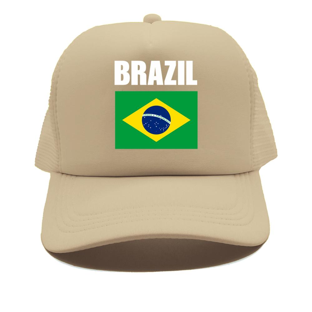 Brazil Flag Trucker Hat Adult Adjustable Mesh Net Country Fans Baseball Cap Unisex Women Hip Hop Dad Gift Hat