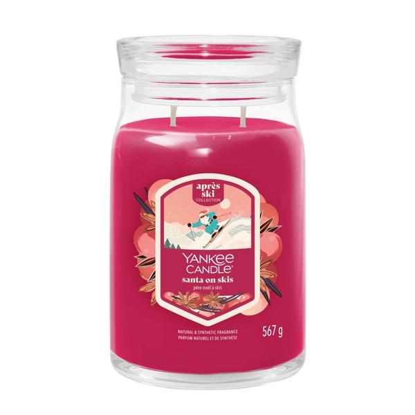 Yankee Candle Signature Große Kerze im Glas Santa auf Skiern 567g