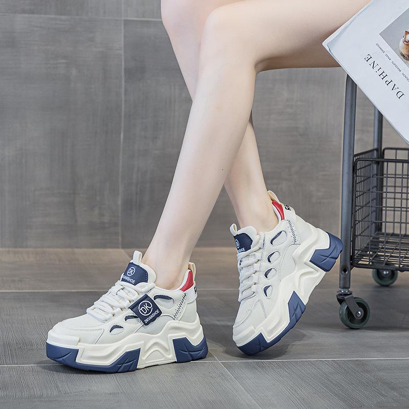 Inside Height Daddy Shoes Female Spring and Summer Everything with Thick Soled Daddy Shoes Student Casual