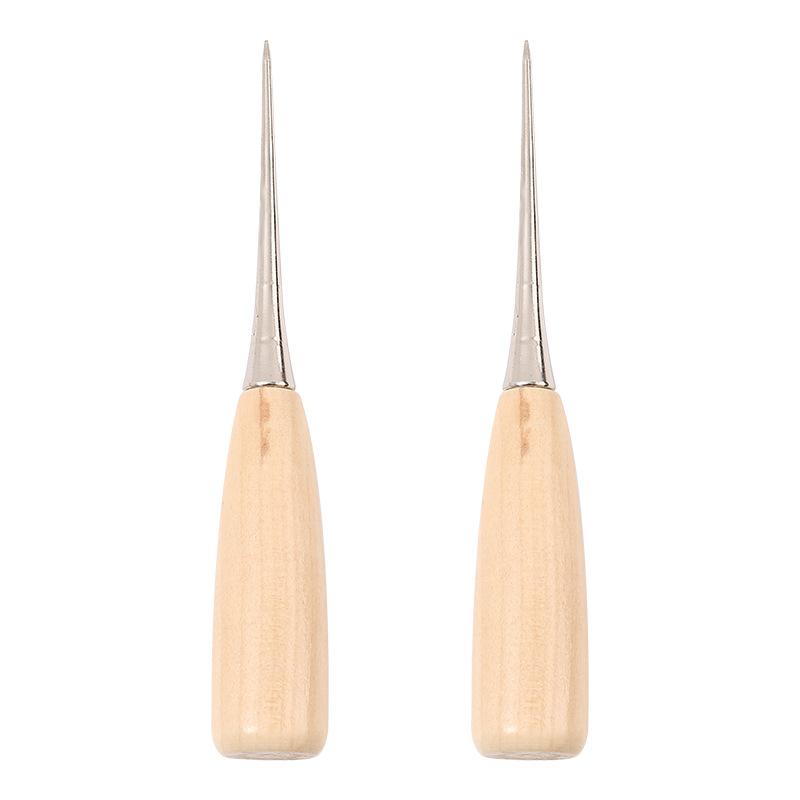 New Arrival Craft Cloth Awl Tool Sewing Hole Punching Wooden Stitching Leather Overstitch Quality