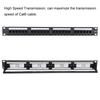 24 Port Mountable Data Patch Panel High Speed CAT6 CAT 6 Network Cable Rack