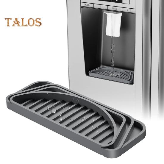 Silicone Drip Tray Mat Universal Spill-Proof & Non-Slip Coffee Machine Tray Refrigerator Water Tray for Water Dispenser Fridge Coffee Bar Trimmable