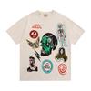 Wholesale GALLERY DEPT washed old short-sleeved beauty tide retro skull print couple loose T-shirt summer