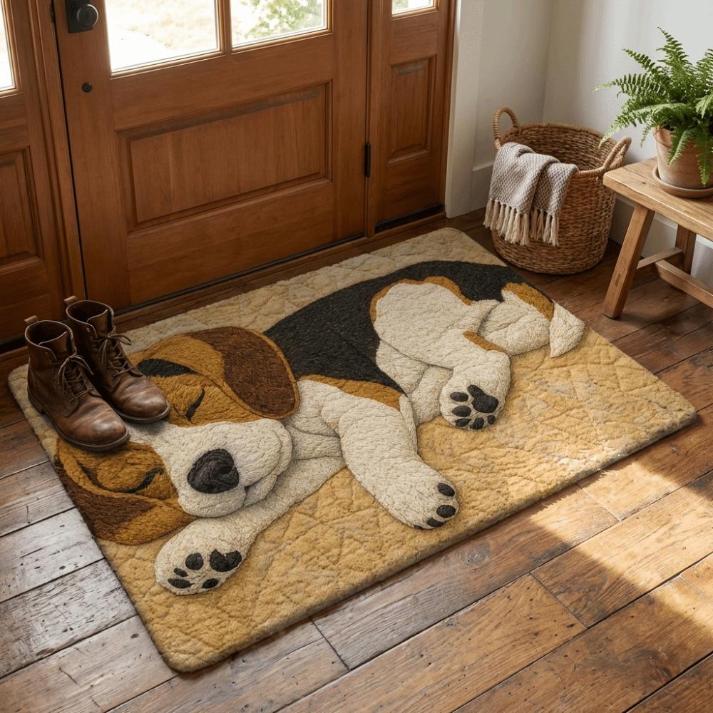 Water-absorbing Bathroom Carpet 40*60cm Door Carpet Creativity Beagle Floor Mat  Home Decor