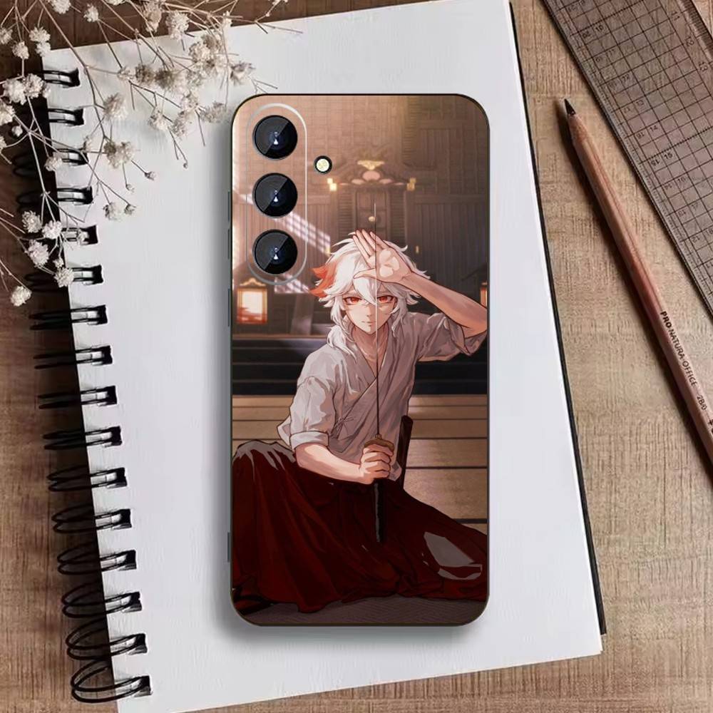Genshin K-Kaedehara Kazuha Phone Case For Samsung Galaxy A73,A72,A71,A70,A52,A51 Others Soft Black Cover