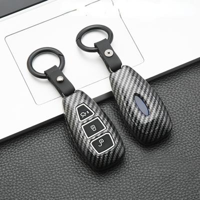 Carbono abs sílica gel carro remoto chave capa caso para ford focus 3 4 st mondeo mk3 mk4 fiesta fusão kuga 2013 2014 2015 2017 2018