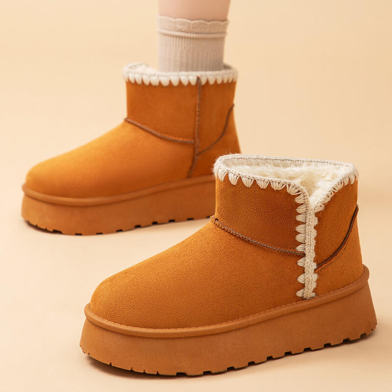 Arctic Winter Boots for Women - Thermal Knee-High Snow Boots with Anti-Slip Thick Sole & Slavic Knit Pattern