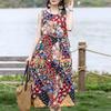 Vestido sin mangas de talla grande para mujer, vestidos largos casuales sueltos, ropa de verano vintage