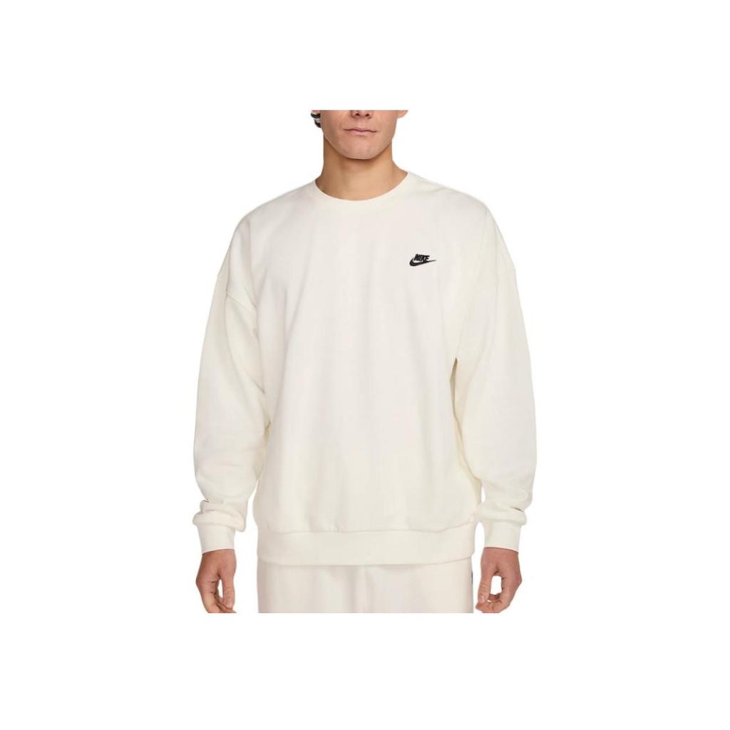 Nike Logo Loose Fit Long Sleeve Sweatshirt Men sweatshirt White HJ1820-133
