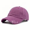 Washed Cotton Baseball Cap Wide Brim Embroidery Hat Versatile Trend Hat  Unisex