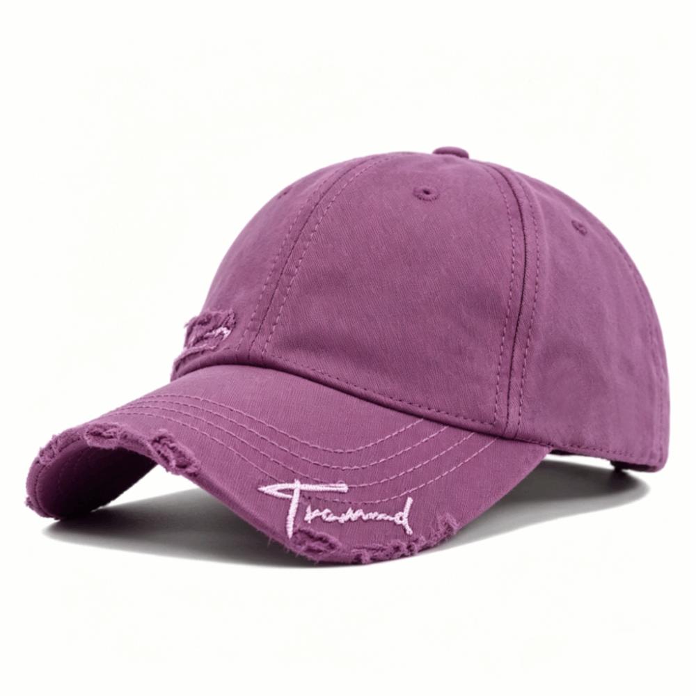 Washed Cotton Baseball Cap Wide Brim Embroidery Hat Versatile Trend Hat Unisex