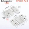 10PCS Stainless Steel Picture Frame Hook Flush Mount Brackets Wall Hanger Sofa Interlock Bracket Joint Bed Corner Hanging Hooks