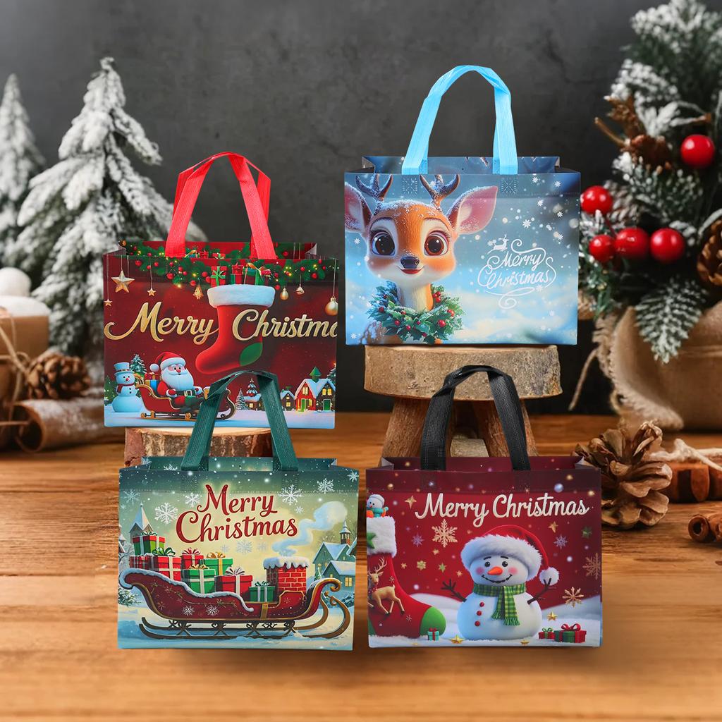 Weihnachtsgeschenktüten Weihnachtsfeier Dekoration Kinder Gastgeschenke Weihnachten Weihnachtsmann Handtaschen Navidad Natal Neujahrsgeschenk
