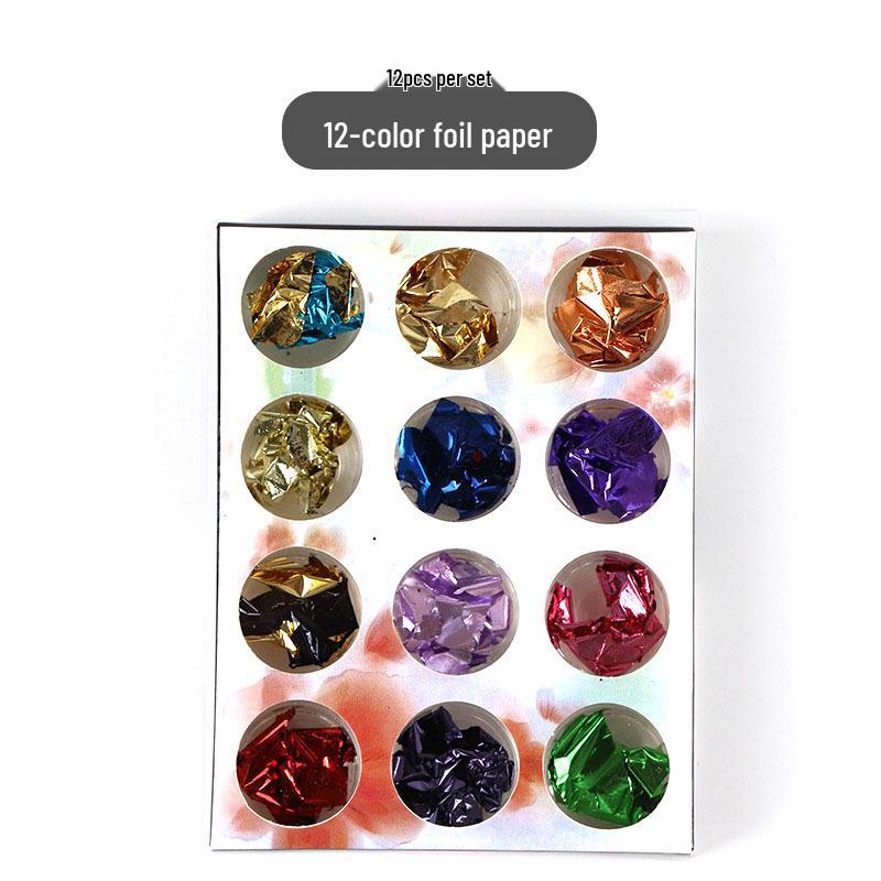 Gold and Silver Nail Art Foil Paper - 4 Colors
