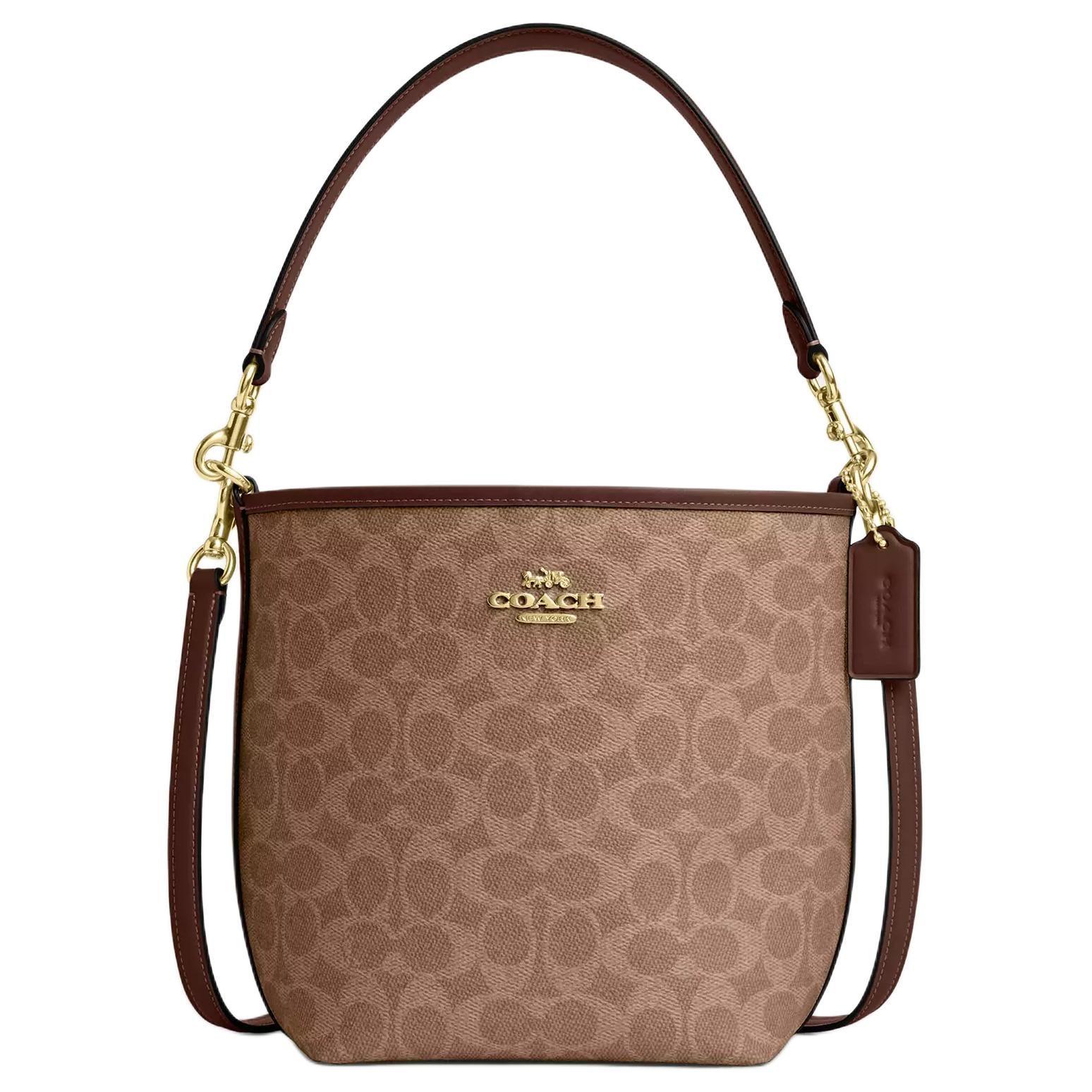 COACH City Bucket Signature Coated Canvas