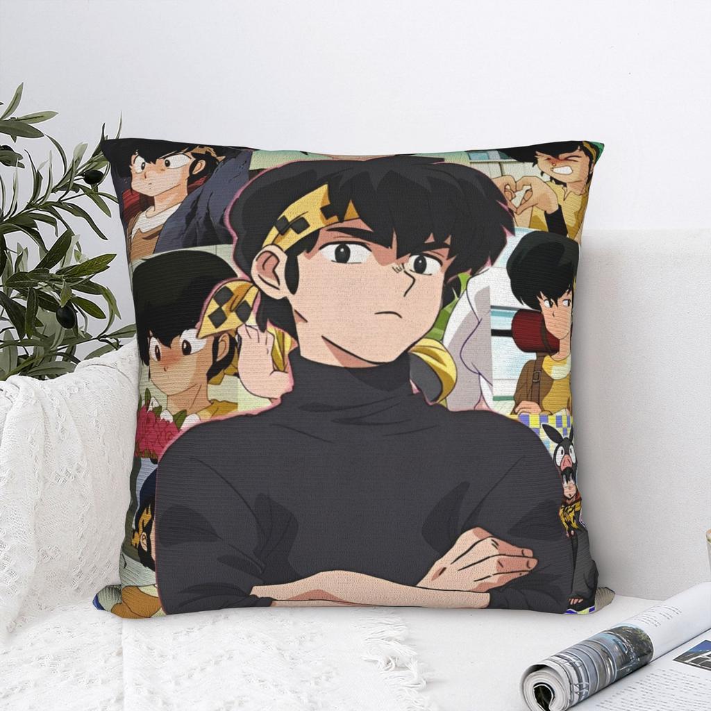 Ranma Saotom Anime Pillowcase Polyester Cushion Cover Decorations Pillow Case Cover Seater Square 45X45cm