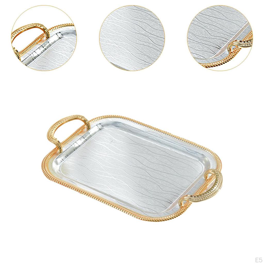Tavă de Servire Decorativă Multifuncțională Elegantă Suport pentru Ceașcă de Ceai Bijuterii pentru Bucătărie Toaletă