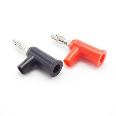 4pcs Side Screw Connection 4mm Banana Plug Cable Connector Stackable Nickel Plated Speaker Multimeter Accessories