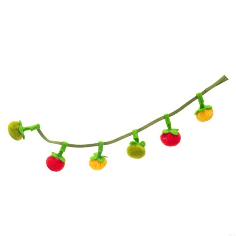 Tomato Tassels Cats Teasing Rod for Fun Interactive Play Kittens Wand Toy Felines Fitness Fishing Wand Toy Fun Exercise HX6C