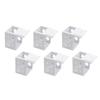 6Pieces White Color Mounting Brackets Blind Brackets Rust Resistant Headrail Track End Holder for Window Blinds Headrail