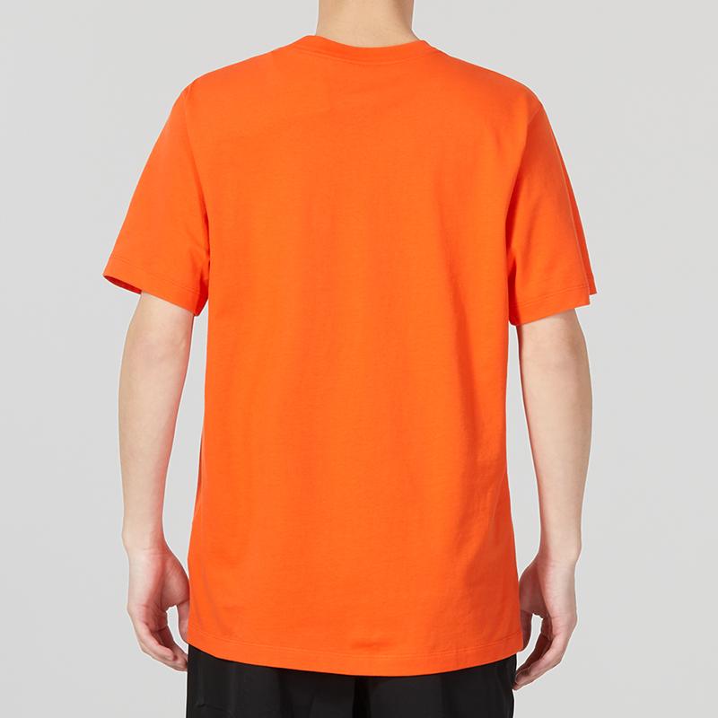 Jordan Alphabet Logo Print Round Neck Casual Knit Short Sleeve T-Shirt Men Tops Reed-Orange DV8437-817