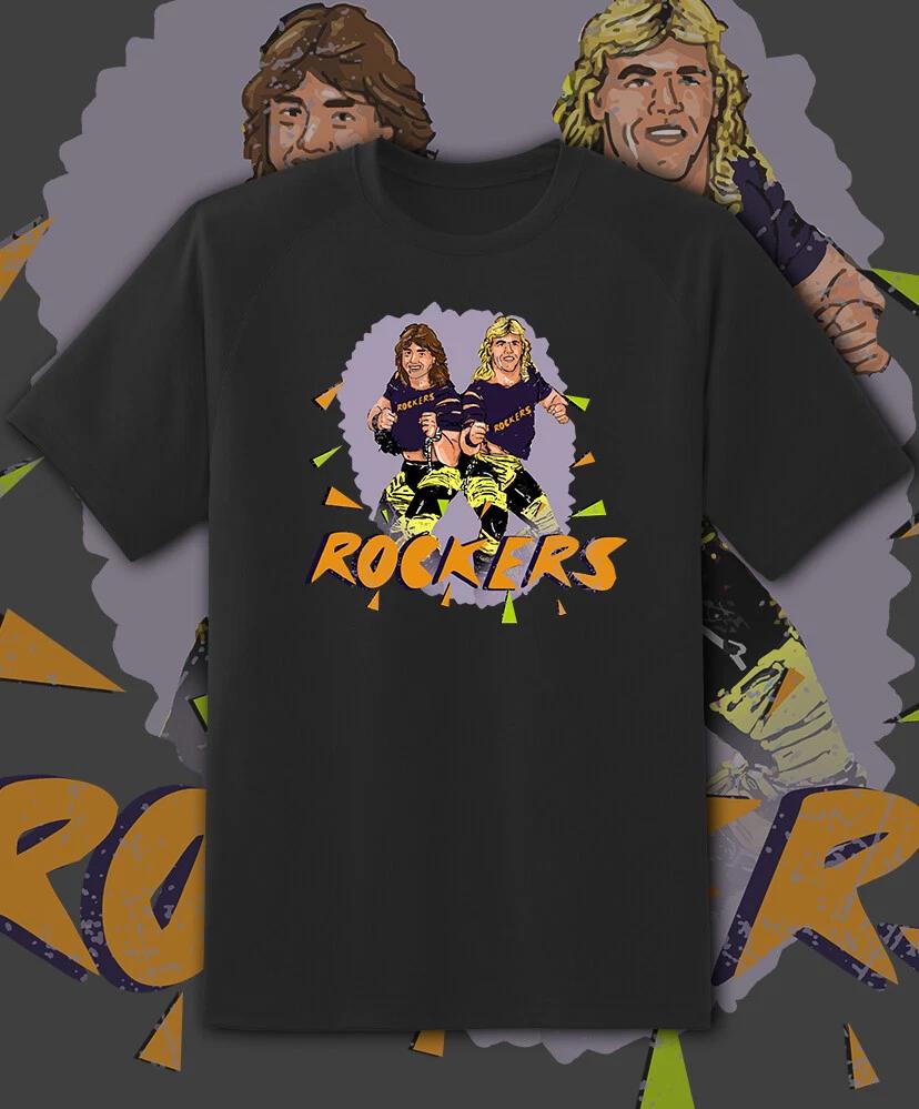 Men s and Women s T-shirts Rockers WWF Tag Team Wrestling shirt L