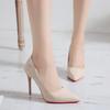 2025 New Women's High Heels Red Sole Pointed Toe Stiletto Heels Classic Style Wedding Dinner Complete Colors Shallow Top Shoes