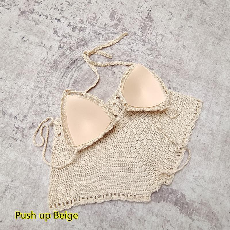 Handgemachtes Häkel-Bikini-Set mit Brustpolstern - Brasilianischer Badeanzug Bademode