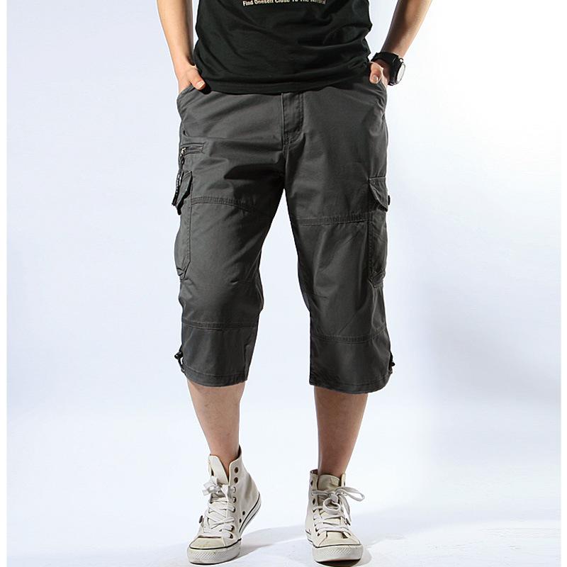 Men's Summer Loose Fit Camo Cargo Shorts - Plus Size, Mid-Length, 7-Pocket