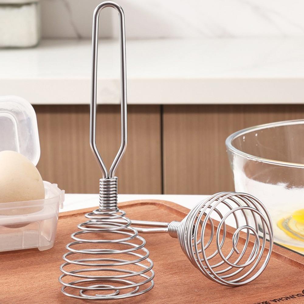 Nuevo Batidor de Huevos Manual de Acero Inoxidable Tipo Prensa Cuchara Miel Creativa Mezclador Cuchara para Remover Leche Mermelada Herramientas de Cocina para Hornear Cocinar
