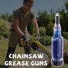 Chainsaw Guide Bar Grease Gun Hand Push Oiler Transparent Lubrication Pen for Chain Saw Nose Plate Maintenance Hand Tools