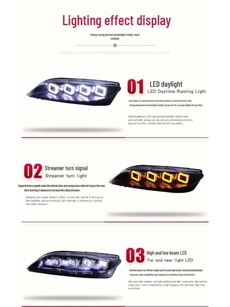 Mazda 6 (2003-2015) Bugatti-Style LED Headlight Assembly with Daytime Running Lights