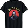 Funny Life Is Sweet Grim Reaper Angel Of Death Lollipop T-Shirt