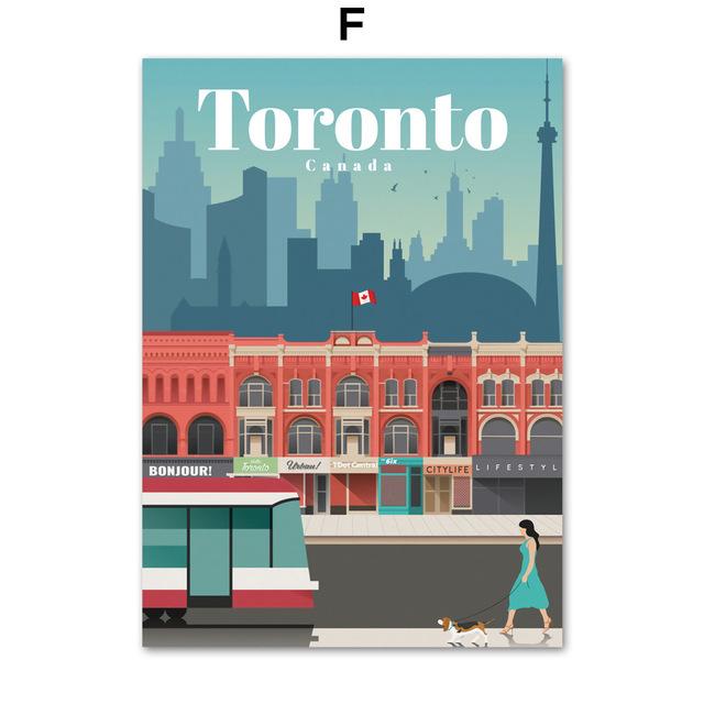 City Map Poster London New York Paris Spain Nordic Wall Art Canvas Painting Wall Pictures For Living Room Home Decoration No Frame