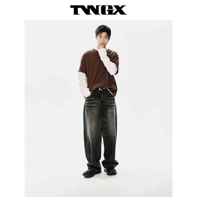 Teenie Weenie Men's Bear Contrast Stripe Short Sleeve T-Shirt