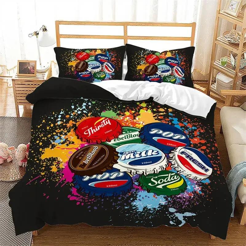 3D Print Graffiti Hip Hop Street Culture Bedding Set Single Twin Double Queen King Cal King Size Bed Linen Set