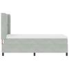 Box Spring Bed with Mattress Light Gray 90 X 190 Cm Velvet