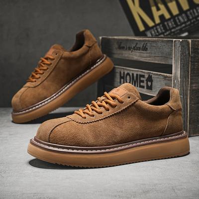 Brand Men Casual Genuine Leather Shoes Thick Bottom Office Oxford Business Shoes Comfy Antiskid Outdoor Running Sneakers Shoes