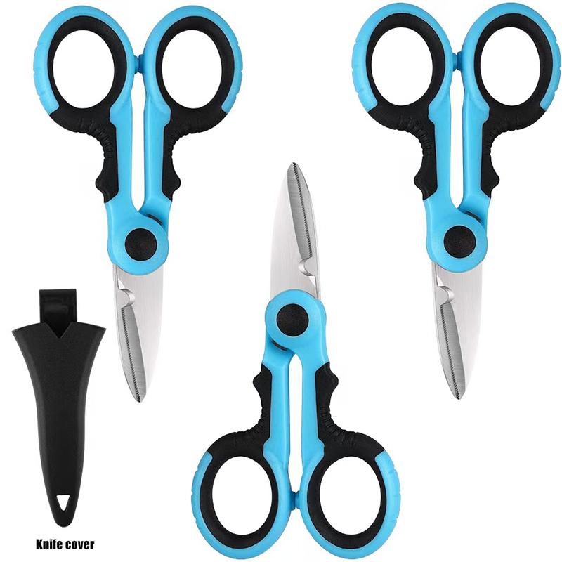 Nerezové rybářské nůžky Příslušenství Kleště nůžky PE pletený drát elektrikář přenosné nůžky rybářské nářadí nůžky