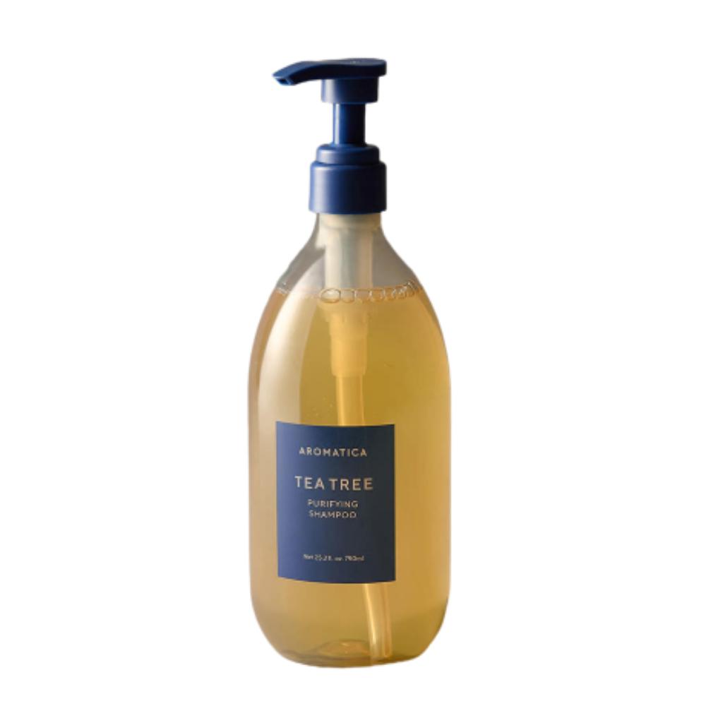 AROMATICA Tea Tree Purifying Shampoo 750ml Large Capacity Oily Scalp Care & Hair Loss Prevention Cooling