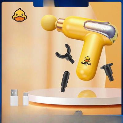 Small Yellow Duck Massage Gun Fitness Massager Electric Mute Muscle Massage Gun LCD