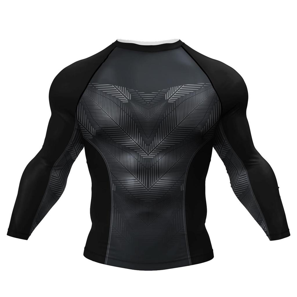 Digital Print Quick-Dry Long Sleeve Training Top - Autumn/Winter Running Tee