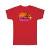 Watercolor Scenary Sunset Palm Beach Frame Tropical T Shirt