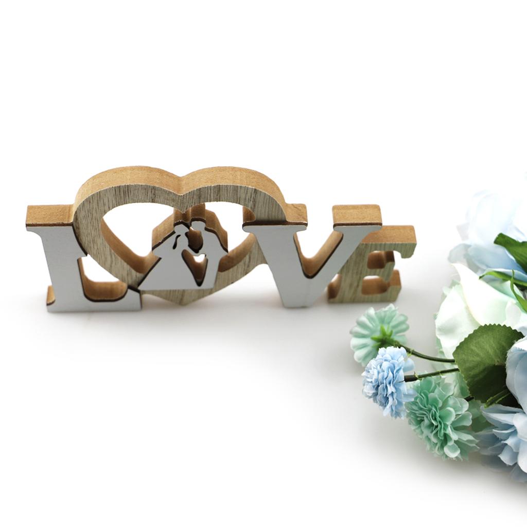LOVE Words Ornament Home Decoration LOVE Sign Gifts for Wedding Decor Tabletop Reusable Bright Color Plate
