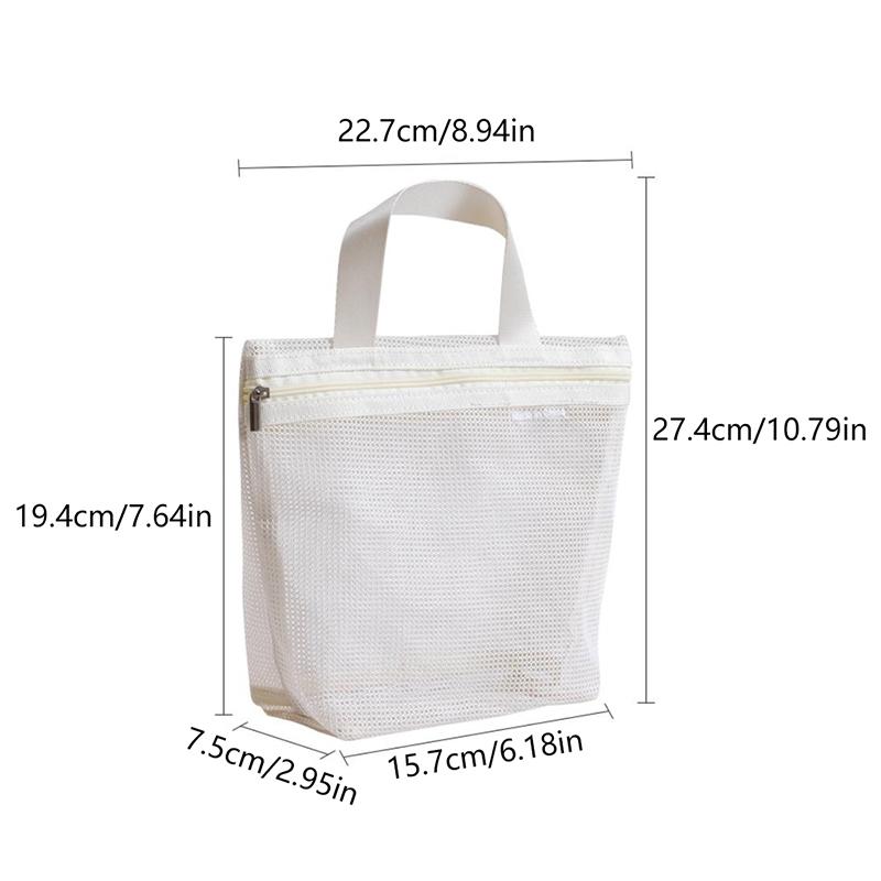 Mesh Makeup Toiletry Storage Bags Handbags Portable Travel Washing Body Shower Tools Organizer Hanging Cosmetic Organizer Pouch