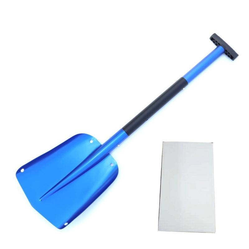 Collapsible Snow Shovel Aluminum Lightweight Snow Removal Tool Retractable 24.8'' to 32'' Snow Shovel