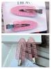 Dior 2 Pièces Pince à Cheveux Transparente Rose avec Logo Barrettes Alligator en Métal Mode Accessoires Cheveux pour Femmes Franges Décor Quotidien
