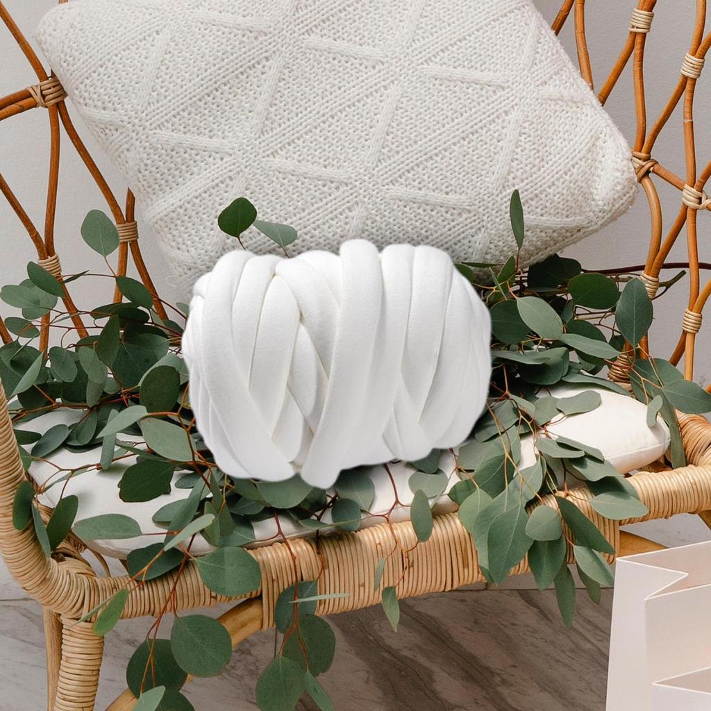 0.55lbs Chunky Yarn Bulky Yarn Thick Hand Knitting Tube Yarn Giant Yarn for Arm